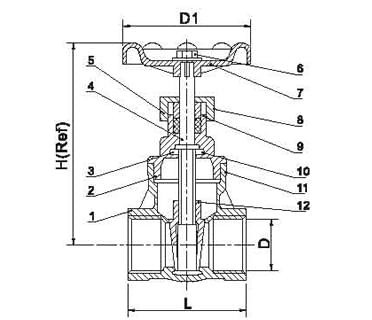 不銹鋼閘閥尺寸圖